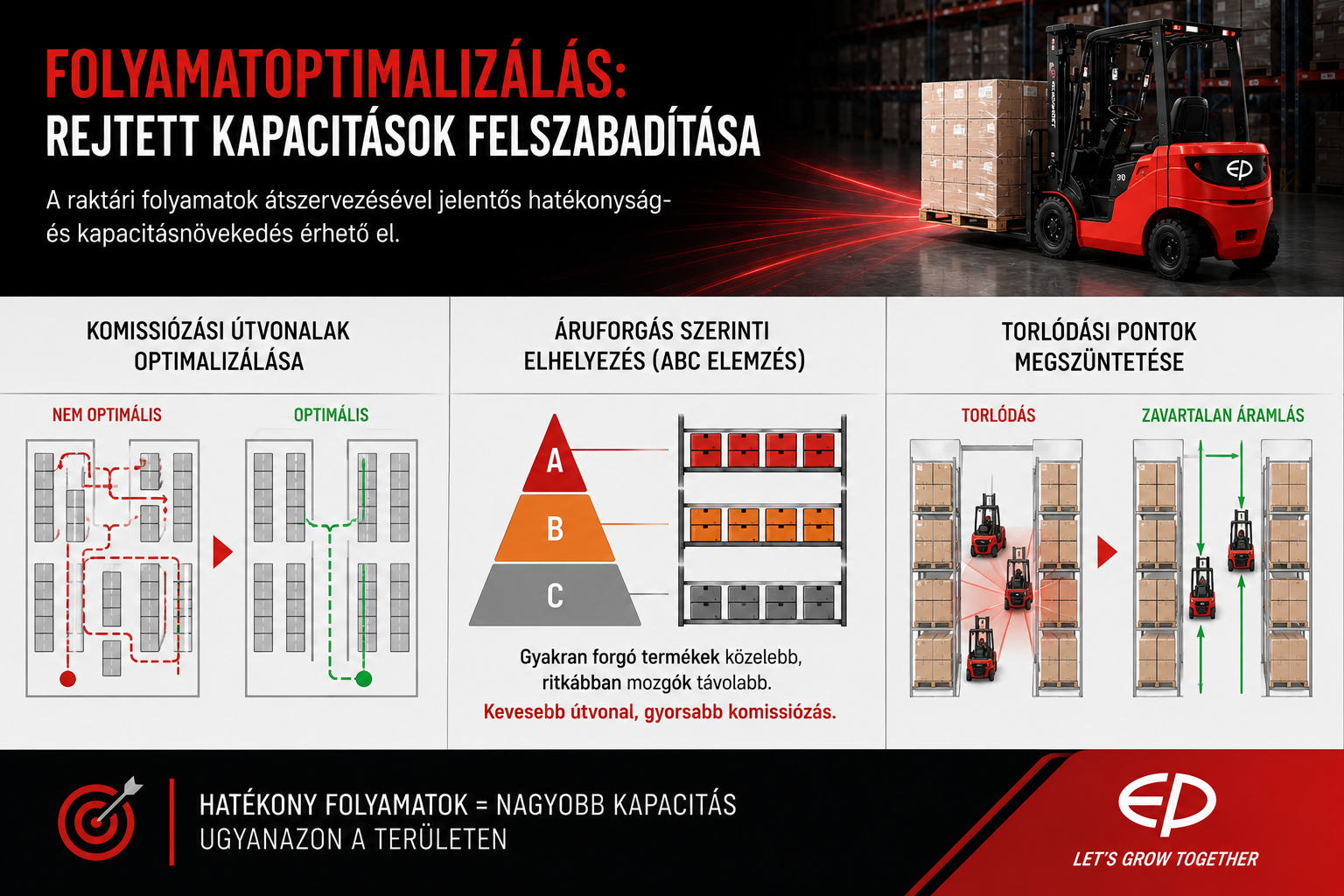 raktárkapacitás, optimalizálás